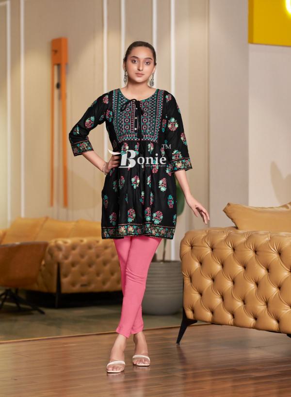 Bonie Nikki Rayon Printed Short Kurti Collection